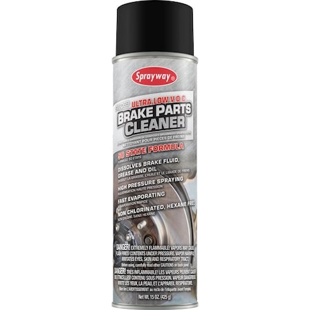 Sprayway Brake Parts Cleaner. Ultra Low VOC-Non chlorinated, 20oz, 12PK SW069